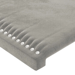 Acheter vidaXL Tête de lit à LED Gris clair 100x5x118/128 cm Velours