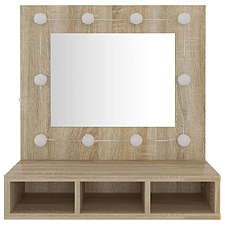 Helloshop26 Armoire à miroir avec led 60 x 31,5 x 62 cm chêne 02_0006670