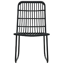 Avis Maison Chic Lot de 2 Chaises de jardin,Fauteuil d'extérieur Résine tressée Noir -MN91131