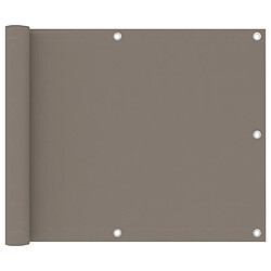 vidaXL Écran de balcon Taupe 75x600 cm Tissu Oxford