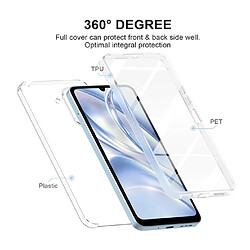 Htdmobiles Coque pour Xiaomi Redmi 13C / Poco C65 / Poco M6 5G - housse etui silicone gel fine 360 integrale (avant et arriere) + film ecran - TRANSPARENT