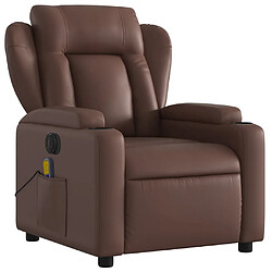 Avis vidaXL Fauteuil de massage inclinable électrique marron similicuir