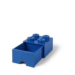 Brique de rangement empilable avec tiroir bleu - Lego Décoration