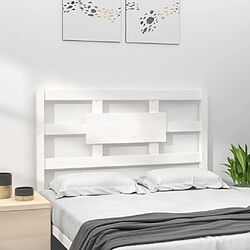 Avis Maison Chic Tête de lit moderne pour chambre - Décoration de lit Blanc 105,5x4x100 cm Bois massif de pin -MN10375