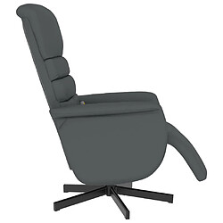 Avis vidaXL Fauteuil inclinable de massage repose-pieds gris similicuir