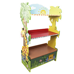 Fantasy Fields Bibliothèque enfant Sunny Safari en bois pour rangement de livres jouets W-8268A