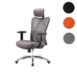 Mendler Chaise de bureau SIHOO Chaise de bureau, ergonomique charge max. 150kg ~ sans repose-pieds, gris