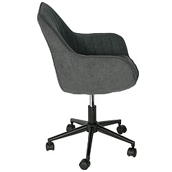 Acheter Decoshop26 Chaise de bureau pivotante avec accoudoirs en tissu anthracite coutures décoratives 04_0006209