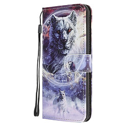 Etui en PU impression de motif texture croisée avec sangle Loup pour votre Apple iPhone 11 6.1 pouces