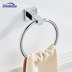 Universal Bague serviette Porte-serviettes à main Porte-serviettes en acier inoxydable Accessoires de salle de bain Style moderne Style hôtel Mur Montagne Chrome | Bague serviette (siège carré)