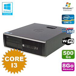 PC HP Compaq 6200 Pro SFF Core i3 3.1GHz 8Go Disque 500Go DVD WIFI W7 Pro - Occasion