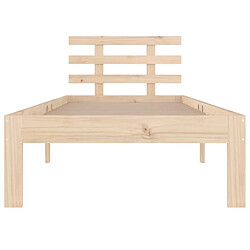 Acheter Maison Chic Lit adulte - Lit simple Cadre de lit,Structure du lit Contemporain Bois massif 90x200 cm -MN96121