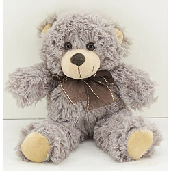 Avis Aubry Gaspard Peluche ours en acrylique gris foncé 20 cm.