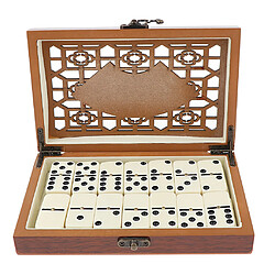 Acheter 28pcs Jeu de Société Domino Jeu de Table Jouet de Fête Avec Boîte en Bois Rétro