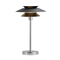 NETTLIFE Lampe de table noire Lampe de chevet moderne E14 1 flamme Salon Lampe de table métal design avec câble Lampe de chevet