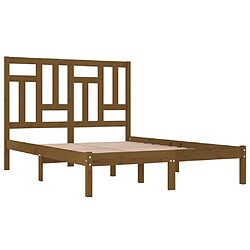 Acheter Maison Chic Lit adulte - Lit simple Cadre de lit,Structure du lit Contemporain Marron miel Bois de pin massif 120x200 cm -MN85634