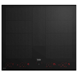 Table de cuisson induction 60cm 4 feux 7400w noir - HII68811NT - BEKO