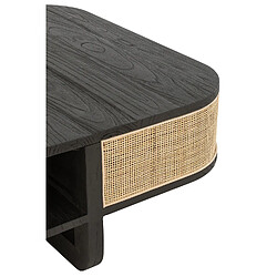 Acheter Inside 75 Table basse RARY en bois exotique noir et rotin naturel