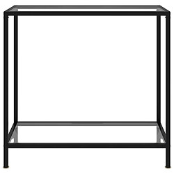 vidaXL Table console Transparent 80x35x75 cm Verre trempé