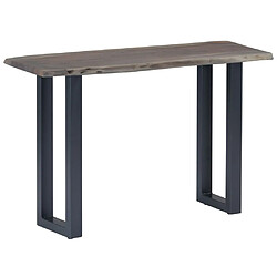 Maison Chic Table console | Meuble d'entrée | Table d'appoint Gris 115 x 35 x 76 cm Bois d'acacia massif et fer -GKD83774