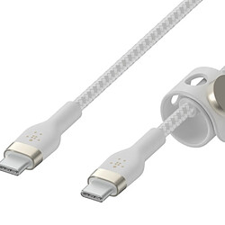 Cbl Si tressé USB-C X2 2M blc Belkin Cbl Silicone tressé US