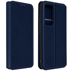 Avizar Housse pour Xiaomi 12T et 12T Pro Clapet Porte-carte Support Vidéo bleu nuit