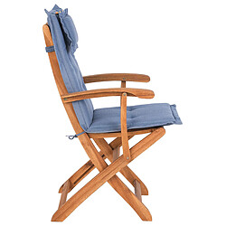 Beliani Chaise de jardin MAUI Bois Bleu pas cher