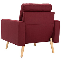 Maison Chic Fauteuil relax,Chaise pour salon Rouge bordeaux Tissu -MN78025 pas cher