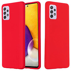 Coque en silicone anti-rayures avec sangle rouge pour votre Samsung Galaxy A73 5G