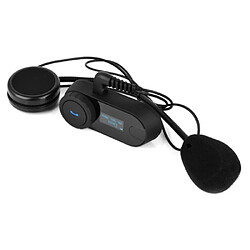 TCOM-SC Casque de Moto Intercom Sans Fil Bluetooth Imperméable USB Noir