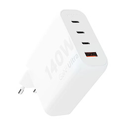 Xtorm Chargeur Secteur GaN² 140W 3 USB C + USB Format Compact Blanc