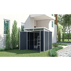 Habitat Et Jardin Abri de jardin Detroit en résine - Gris - 4.54m² - 1.91 x 2.38 m