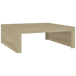 vidaXL Table basse Chêne sonoma 100x100x35 cm Bois d'ingénierie