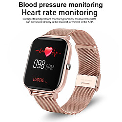 Universal Montre intelligente à écran tactile complet pour hommes et femmes Sport Multifonction Surveillance de la fréquence cardiaque Fitness Smartwatch Huawei | Smartwatch (or rose)