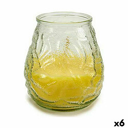 Ibergarden Bougie Parfumée Jaune Transparent Citronnelle 9 x 9,5 x 9 cm (6 Unités)