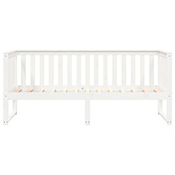 Acheter Maison Chic Lit de jour, Lit de repos pour Salon Chambre,Canapé-lit,Lit d'invité Blanc 90x190 cm Bois de pin massif -MN77443