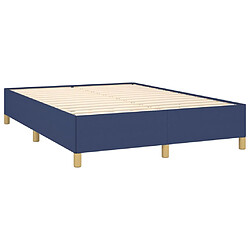 Avis vidaXL Cadre de lit sans matelas bleu 140x200 cm tissu