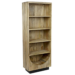 Pegane Etagère en bois de manguier coloris naturel - Longueur 70 x Profondeur 35 x Hauteur 184 cm