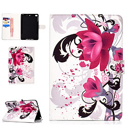 Etui en PU impression de motifs avec support fleur vive pour votre Apple iPad Mini 4 3 2 1