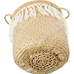 Lot de paniers Alexandra House Living 34799 Blanc Beige osier Rotin Fibre naturelle (2 Unités)