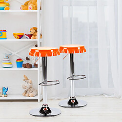 Superstool Tabouret haut bar et cuisine forme de capsule de bouteille design moderne Dallas | Orange