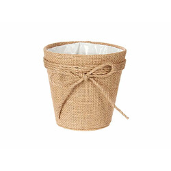 Ibergarden Cache-pot Lien 12,5 x 12 x 12,5 cm Marron Corde Plastique 14 x 12,5 x 14 cm (24 Unités)