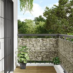 vidaXL Écran d'intimité de balcon aspect pierre 700x75 cm PVC