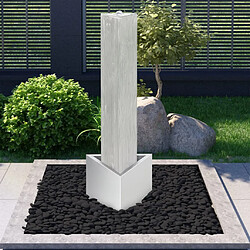 vidaXL Fontaine de jardin Argenté 37,7x32,6x110 cm Acier inoxydable