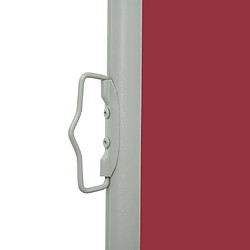 Helloshop26 Auvent paravent store brise-vue latéral rétractable de patio jardin terrasse balcon protection visuelle écran 100 x 300 cm rouge 02_0007187