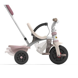 Avis Smoby -Tricycle évolutif enfant Be Fun Confort - Rose - Canne parentale amovible - Repose-pieds rétractable