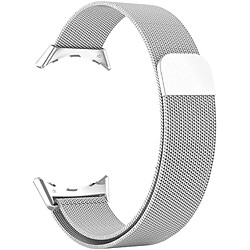 Avizar Bracelet pour Google Pixel Watch Acier Inoxydable Milanais Magnétique Argent