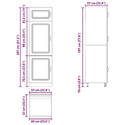 vidaXL Armoire de cuisine Kalmar blanc bois d'ingénierie pas cher