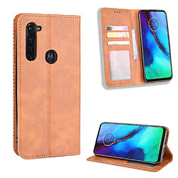 Etui en PU auto-absorbé rétro marron pour votre Motorola Moto G Stylus