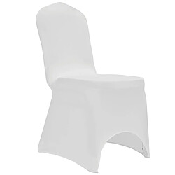 Avis vidaXL Housses élastiques de chaise Blanc 12 pcs